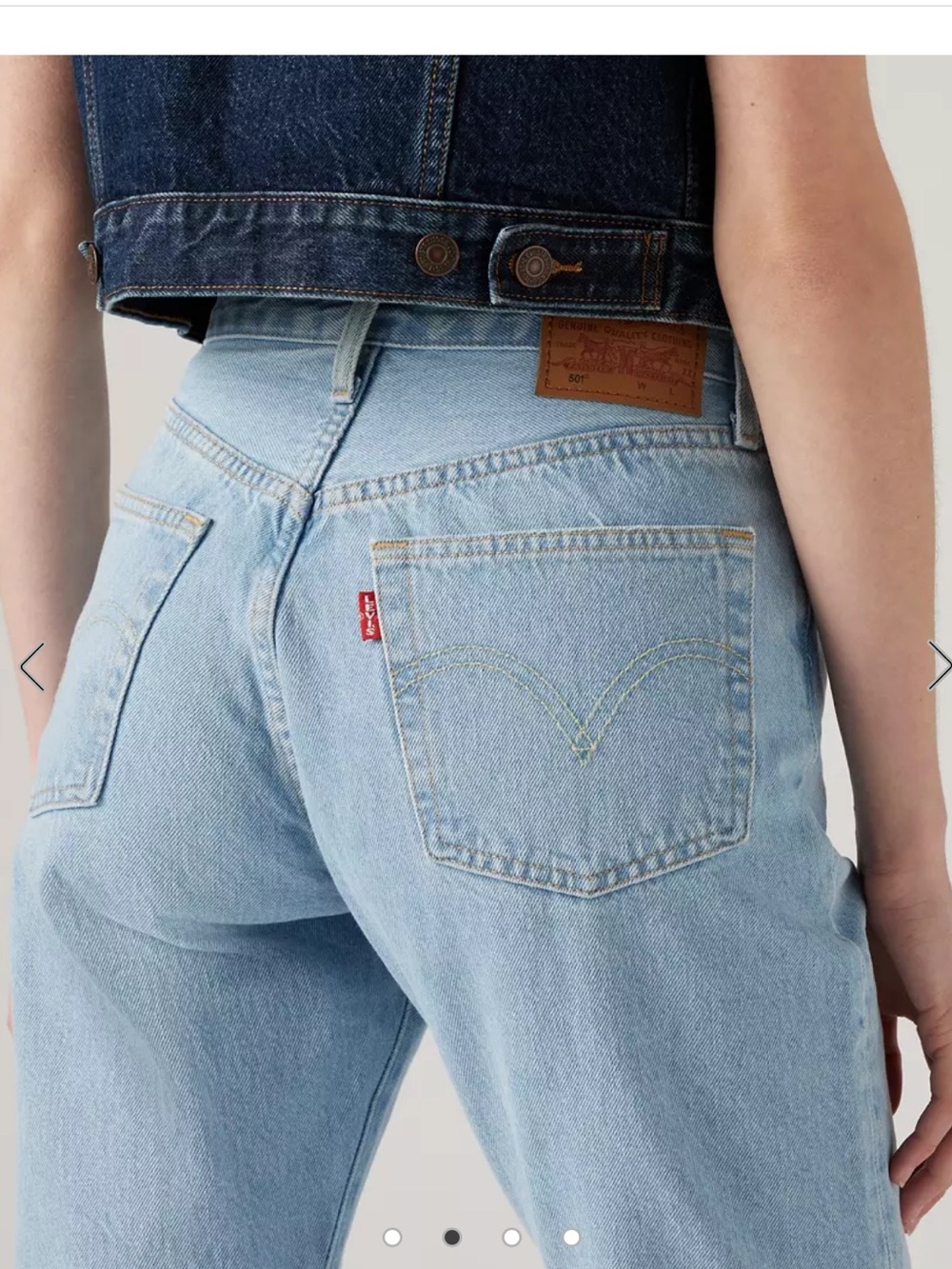Levi Original 501 Original Cropped Light Wash 29 x 28 - Picture 2 of 10